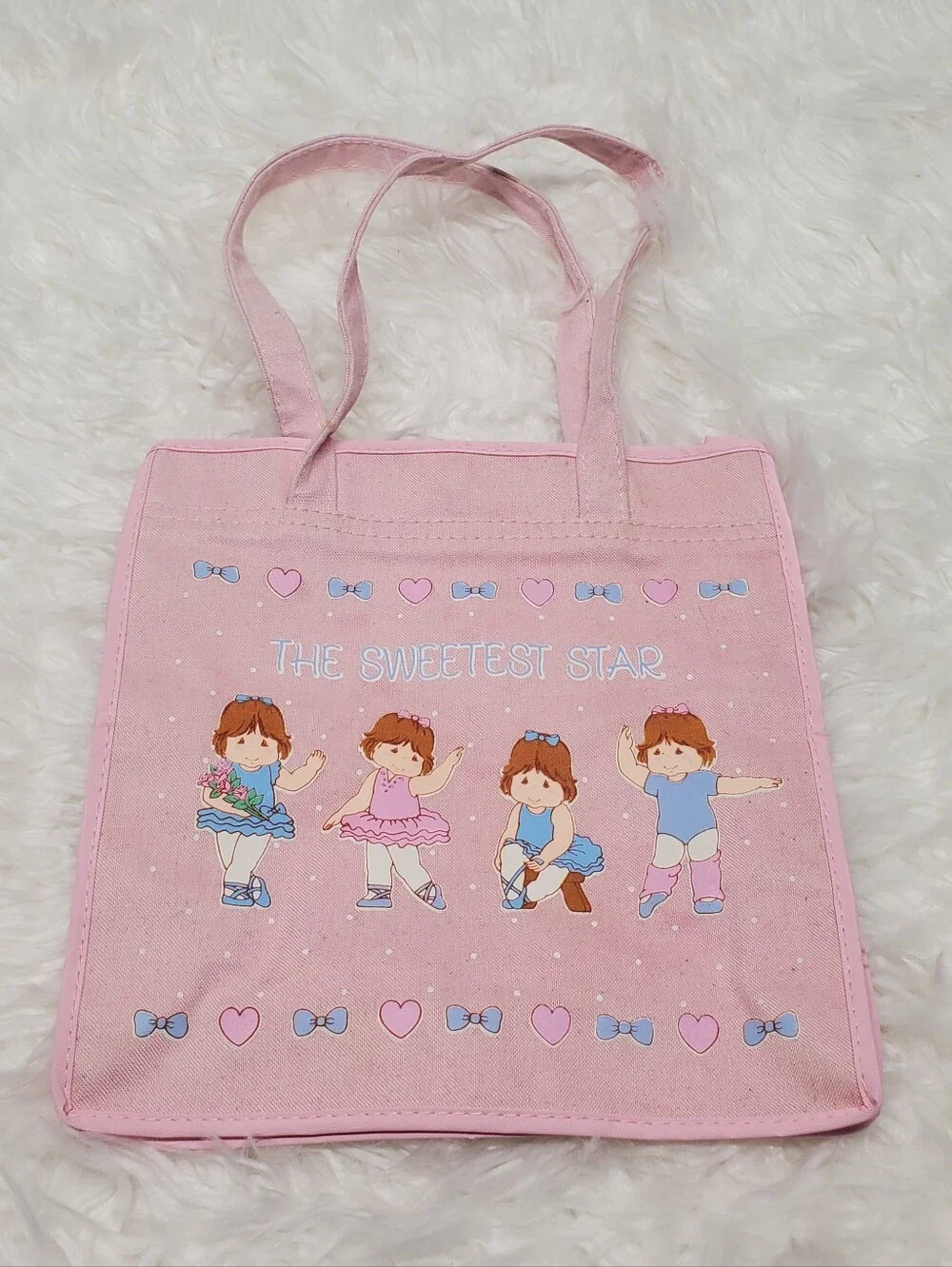 VTG 1985 tote bag girls pink ballerina cute bag y2k vintage rare